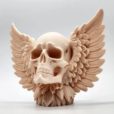 Mô hình Skull with Wings 3D - Đầu lâu có cánh trang trí độc đáo