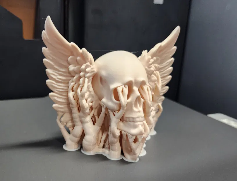 Mô hình Skull with Wings 3D - Đầu lâu có cánh trang trí độc đáo - Image 6