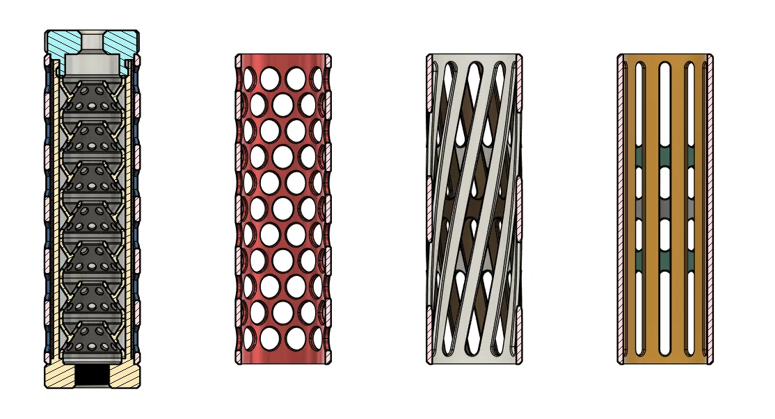 Bộ giảm thanh Airsoft V2 - 14mm CCW - Tùy chỉnh tham số hoàn toàn - Image 4