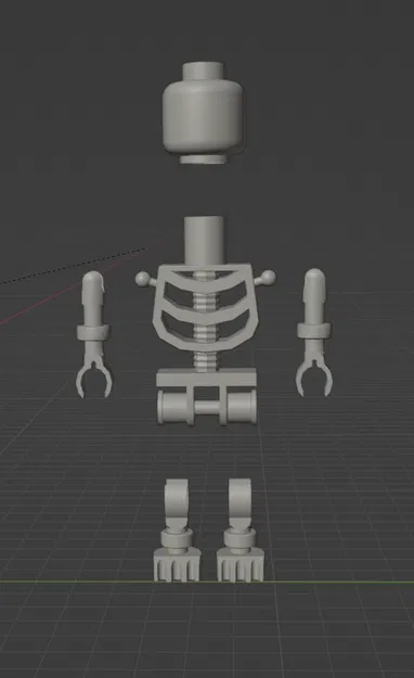 Mô hình bộ xương LEGO (LEGO Skeleton) in 3D chi tiết dễ lắp ráp - Image 3