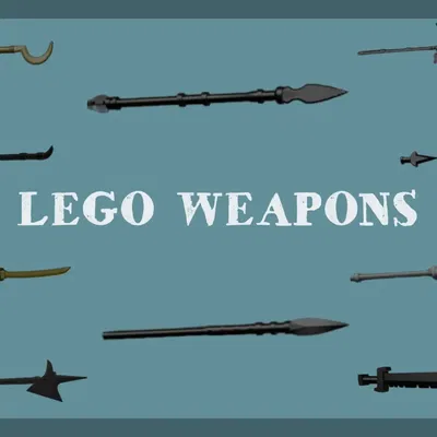 Bộ sưu tập 10 vũ khí in 3D cho mô hình nhân vật LEGO cực ngầu