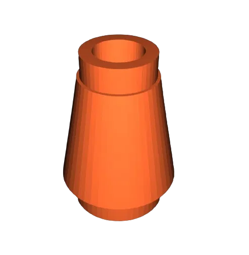 Mô hình gạch LEGO hình nón (Cone LEGO Brick) in 3D chi tiết - Image 1