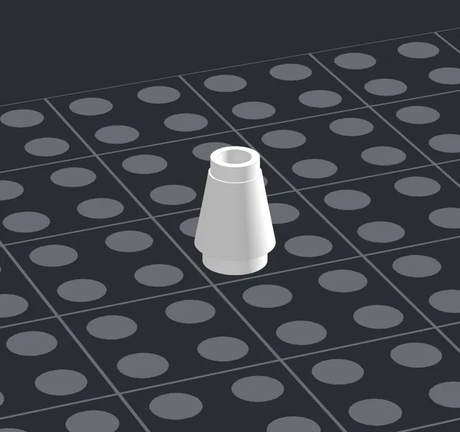 Mô hình gạch LEGO hình nón (Cone LEGO Brick) in 3D chi tiết - Image 2