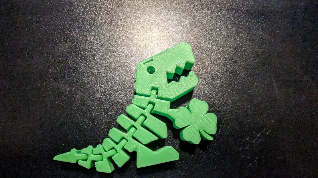 Mô hình in 3D T-Rex cầm cỏ may mắn (St. Patrick T-Rex) - Image 2