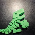 Mô hình in 3D T-Rex cầm cỏ may mắn (St. Patrick T-Rex) - Thumbnail 2