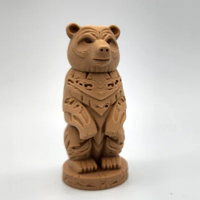 Tượng Gấu Totem Bằng Gỗ