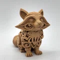 Tượng Gấu Mèo Chạm Khắc Gỗ Cực Dễ Thương - Thumbnail 1