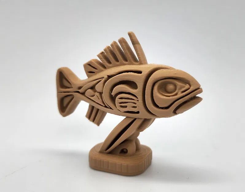 Tác phẩm điêu khắc cá phong cách chạm gỗ - Image 4