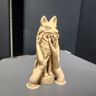 Mô hình 3D Tượng Sói Totem Phong Cách Gỗ Nghệ Thuật