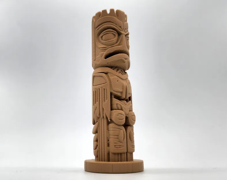 Mô hình Cột Totem Đại bàng (Eagle Totem Pole) trang trí nghệ thuật 3D - Image 1