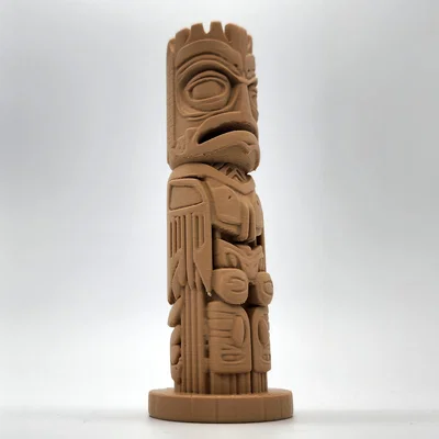 Mô hình Cột Totem Đại bàng (Eagle Totem Pole) trang trí nghệ thuật 3D