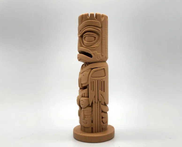 Mô hình Cột Totem Đại bàng (Eagle Totem Pole) trang trí nghệ thuật 3D - Image 2