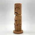 Mô hình Cột Totem Đại bàng (Eagle Totem Pole) trang trí nghệ thuật 3D - Thumbnail 2