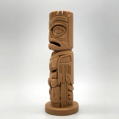Mô hình Cột Totem Đại bàng (Eagle Totem Pole) trang trí nghệ thuật 3D