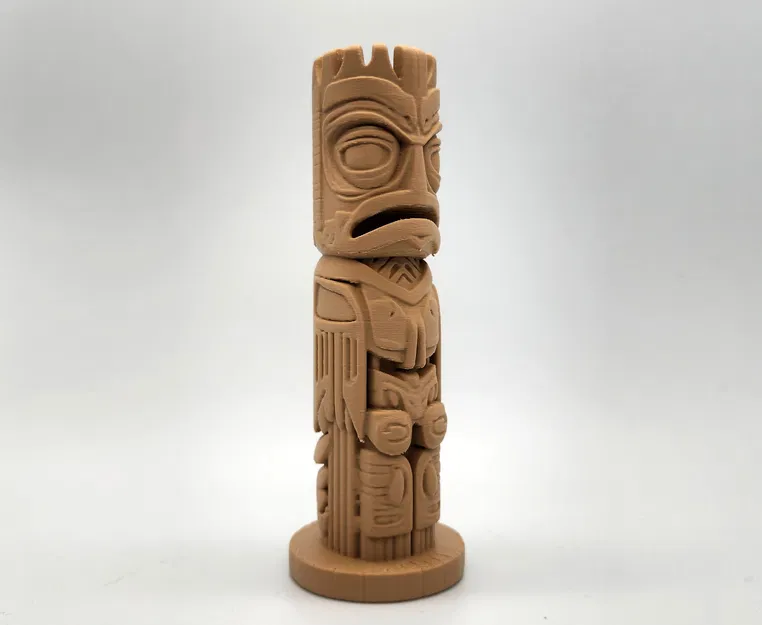 Mô hình Cột Totem Đại bàng (Eagle Totem Pole) trang trí nghệ thuật 3D - Image 4