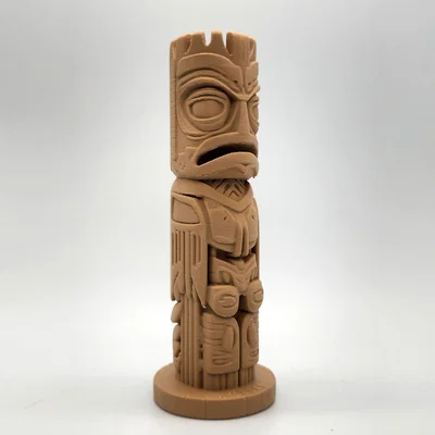 Mô hình Cột Totem Đại bàng (Eagle Totem Pole) trang trí nghệ thuật 3D
