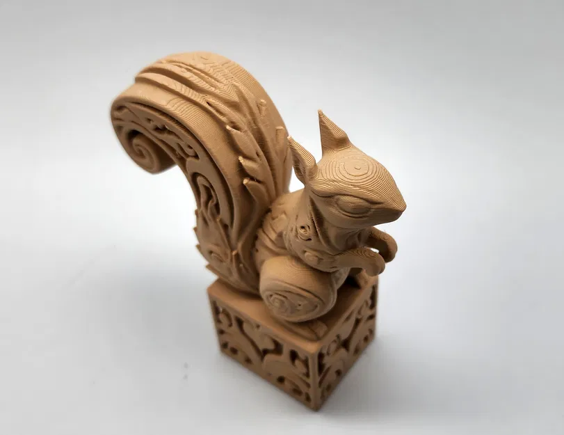 Mô hình chú sóc chạm khắc gỗ trên hộp - Image 3