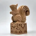 Mô hình chú sóc chạm khắc gỗ trên hộp - Thumbnail 4