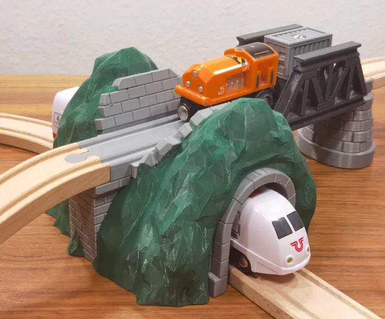 Đường hầm tàu hỏa cho BRIO - Núi có cầu vượt phiên bản V2 - Image 1