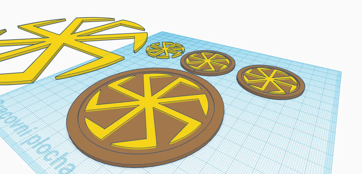 Mô hình in 3D biểu tượng Kolovrat phong cách cổ đại - Image 2