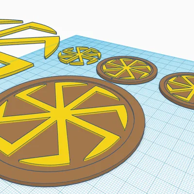 Mô hình in 3D biểu tượng Kolovrat phong cách cổ đại