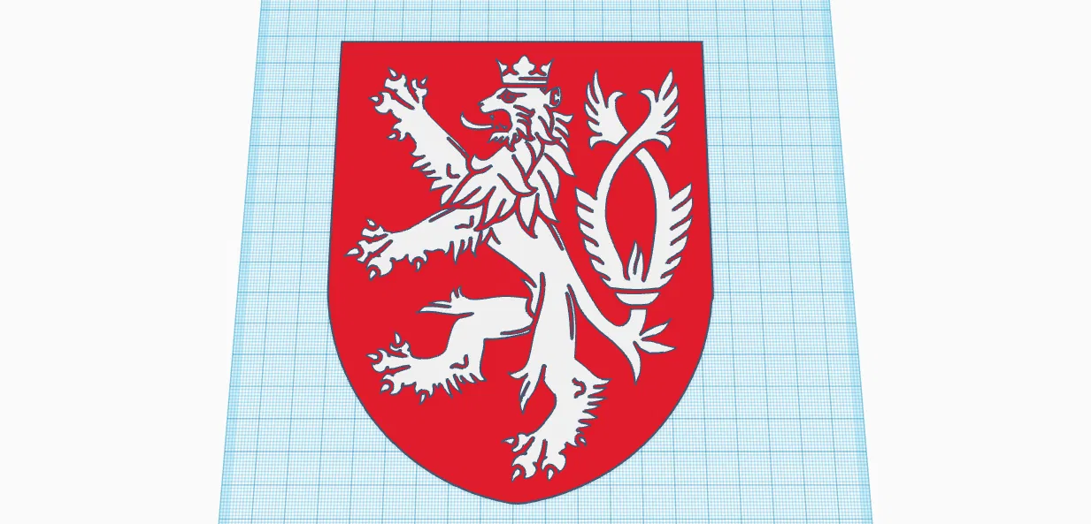 Mô hình phù hiệu Sư tử Séc (Český lev) 3D tuyệt đẹp - Image 1