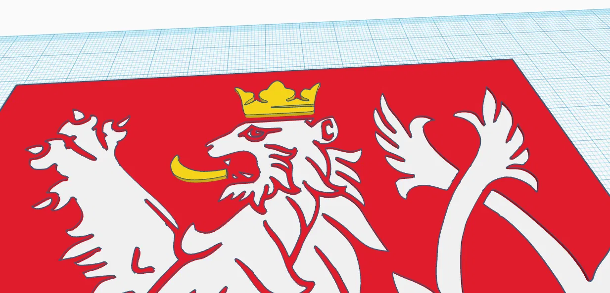 Mô hình phù hiệu Sư tử Séc (Český lev) 3D tuyệt đẹp - Image 3