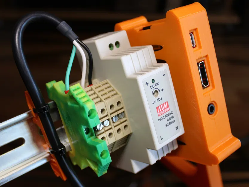 Kẹp giữ dây điện trên thanh DIN Rail - Image 2