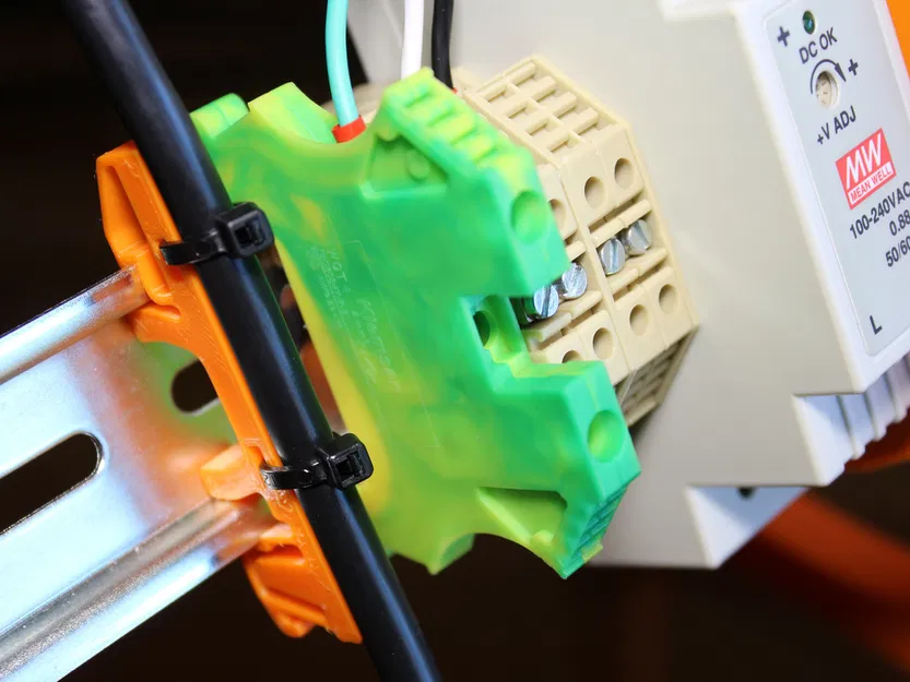 Kẹp giữ dây điện trên thanh DIN Rail - Image 3