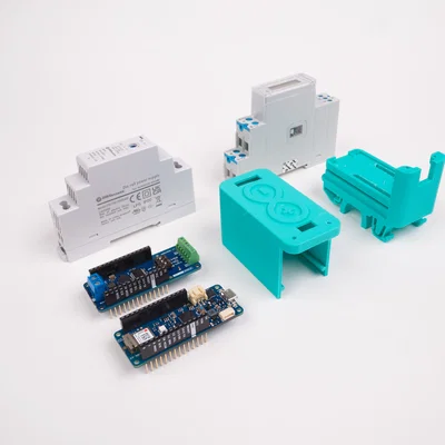 Vỏ hộp Arduino IoT Based Energy Meter gắn thanh DIN rail