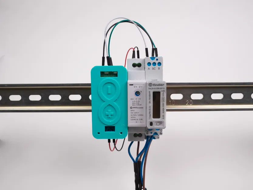 Vỏ hộp Arduino IoT Based Energy Meter gắn thanh DIN rail - Image 3