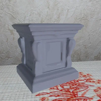 Bệ đỡ tượng (Base Socket) phong cách cổ điển cho mô hình 3D