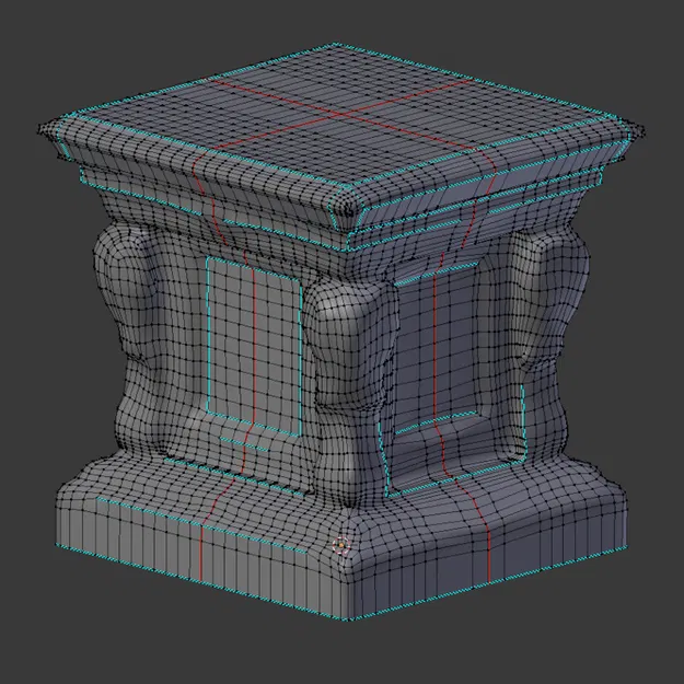 Bệ đỡ tượng (Base Socket) phong cách cổ điển cho mô hình 3D - Image 2