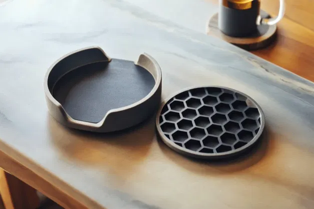 Bộ Đế Lót Ly Thiết Kế Hiện Đại Kèm Khay Đựng - Image 1