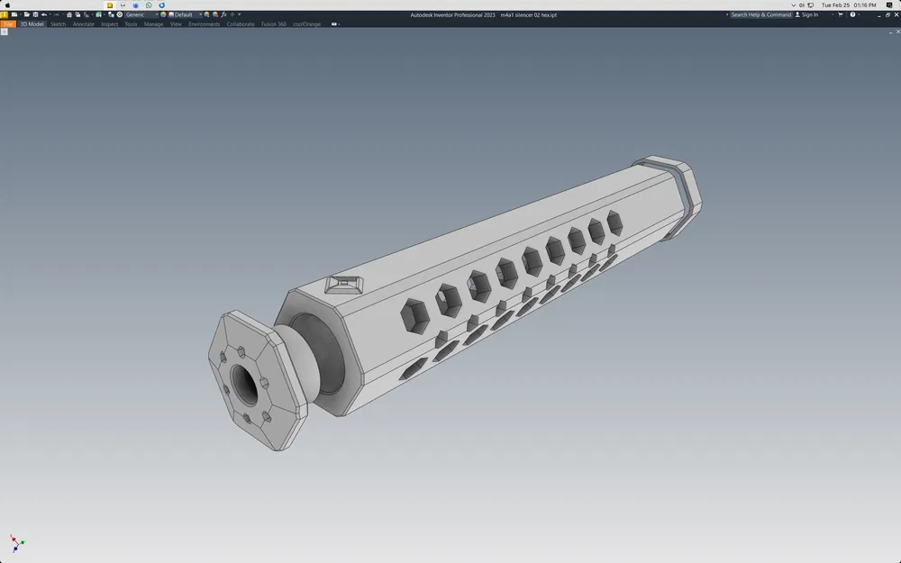 Ống giảm thanh HEX trang trí cực chất cho súng M4A1 Airsoft - Image 2