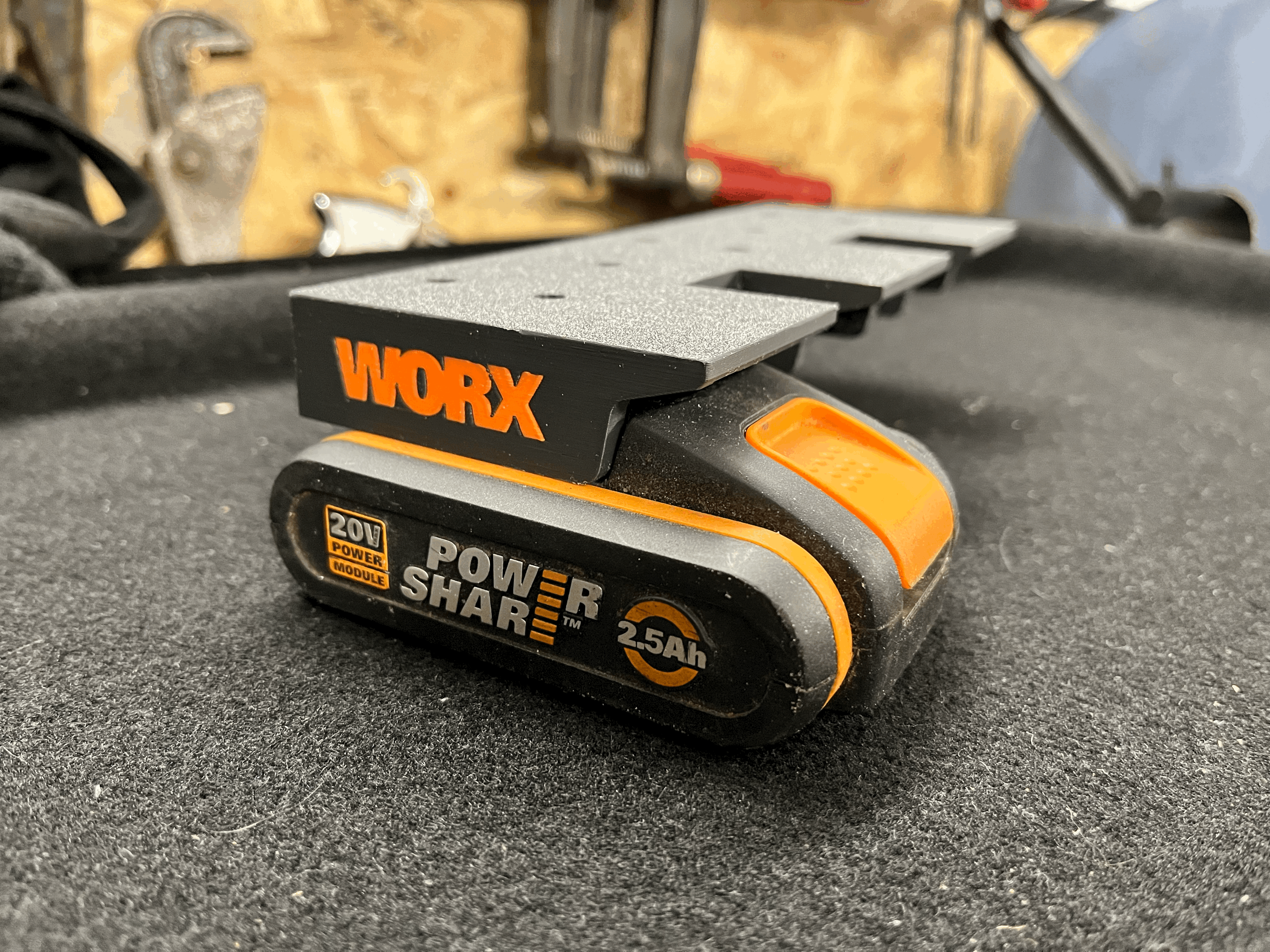 Giá treo bộ 3 pin WORX (WORX trio battery holder) - Thumbnail 3