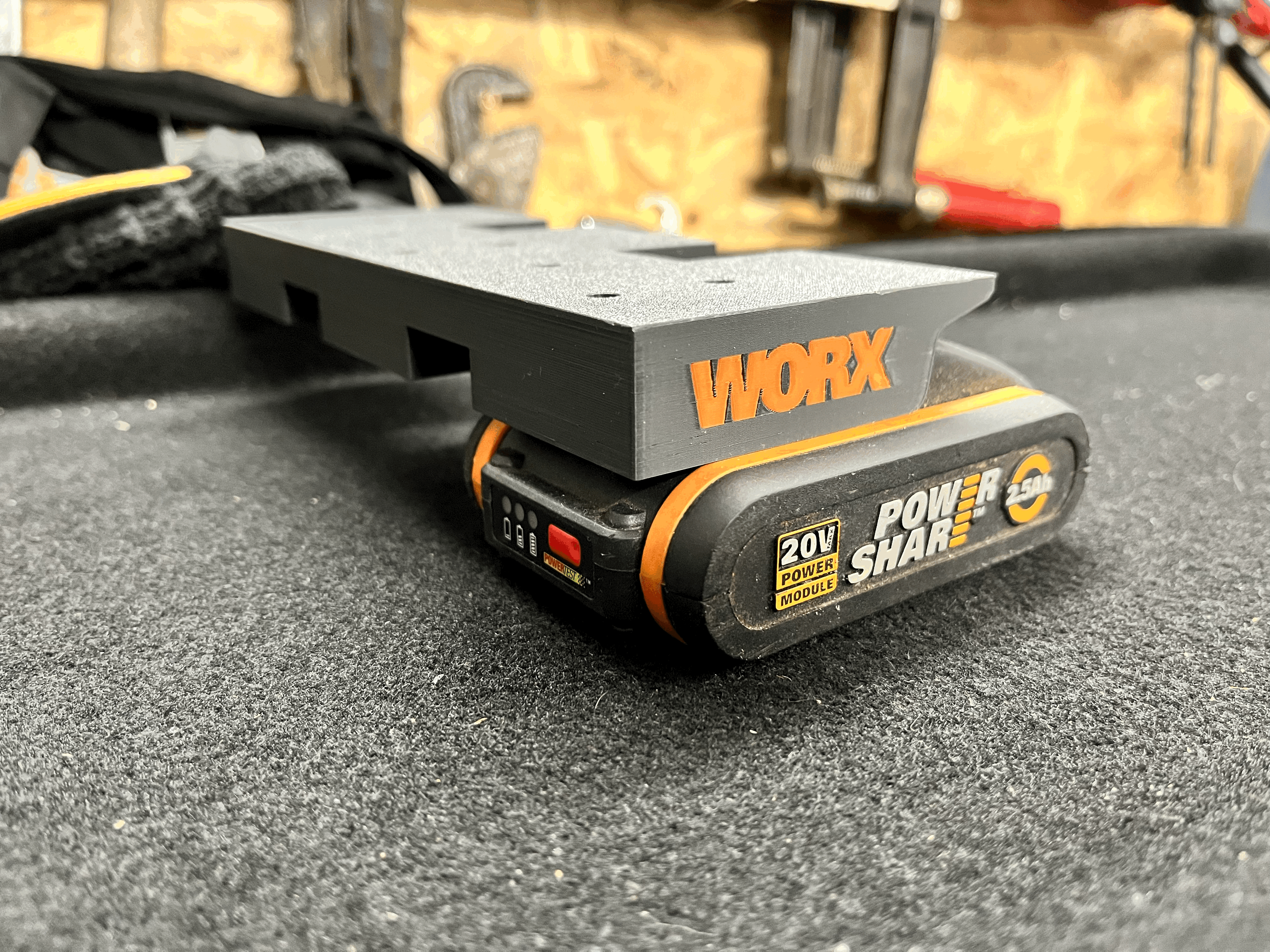 Giá treo bộ 3 pin WORX (WORX trio battery holder) - Thumbnail 5