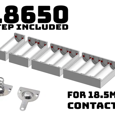 Đế giữ pin 18650 cho tiếp điểm 18.5mm