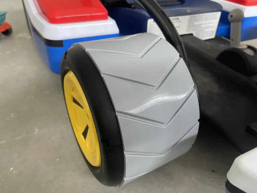 Bộ bánh xe 3D cho xe điện Super Mario Kart Deluxe 24V - Bánh trước và sau - Image 1