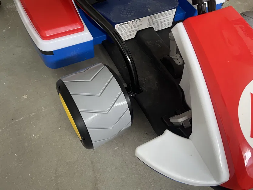 Bộ bánh xe 3D cho xe điện Super Mario Kart Deluxe 24V - Bánh trước và sau - Image 2