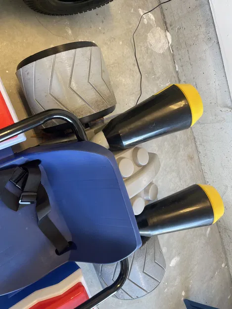 Bộ bánh xe 3D cho xe điện Super Mario Kart Deluxe 24V - Bánh trước và sau - Image 12