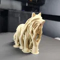 Tượng sói 3D phong cách gỗ chạm khắc độc đáo - Thumbnail 5