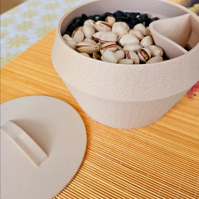 Tô đựng hạt dẻ/đậu phộng/hạt hướng dương (có ngăn phân loại) in 3D dễ dàng