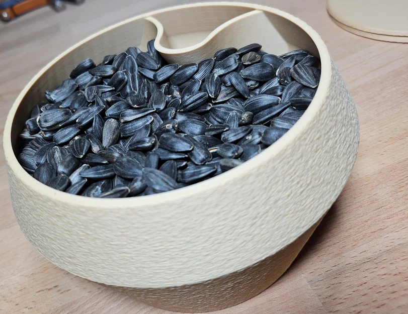 Tô đựng hạt dẻ/đậu phộng/hạt hướng dương (có ngăn phân loại) in 3D dễ dàng - Image 3