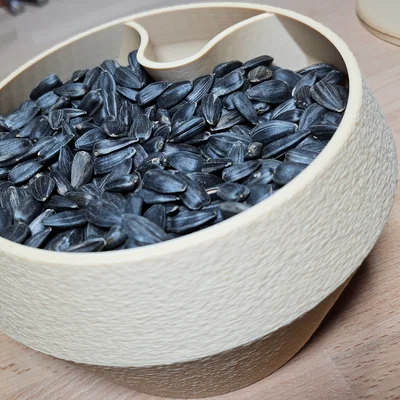 Tô đựng hạt dẻ/đậu phộng/hạt hướng dương (có ngăn phân loại) in 3D dễ dàng