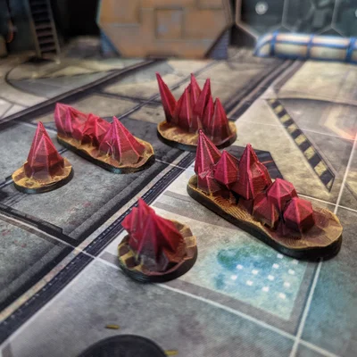 Bộ địa hình pha lê (Red Crystal Terrain Set)