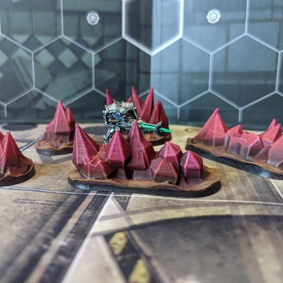 Bộ địa hình pha lê (Red Crystal Terrain Set)