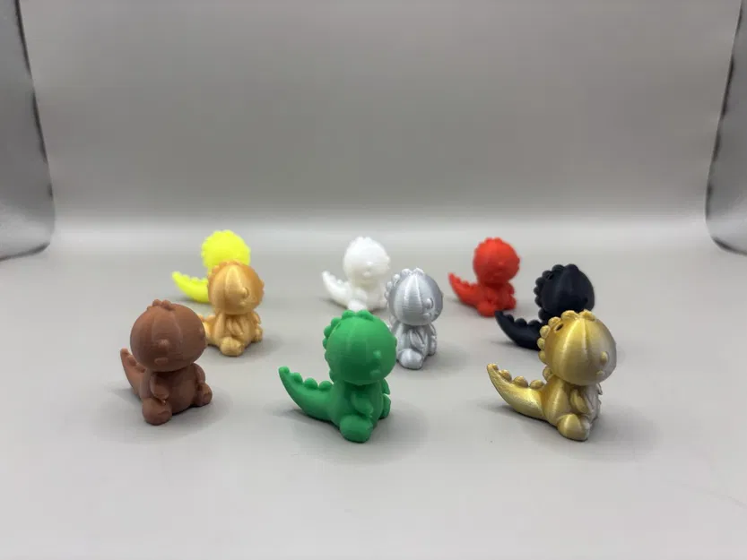 Khủng long con dễ thương - Móc khóa (4 gram) - Image 2