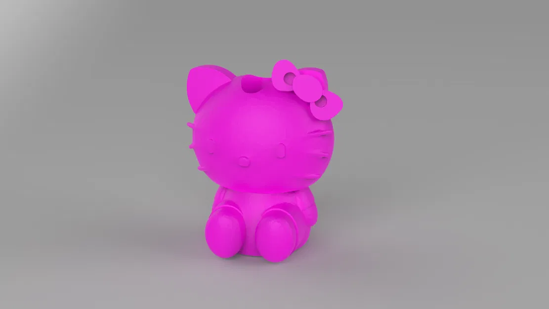Giá đỡ bật lửa hình Hello Kitty siêu dễ thương cho fan 3D printing - Image 1