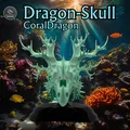 Mô hình Hộp sọ Rồng San hô (Coral Dragon Skull) kèm đế - Thumbnail 1